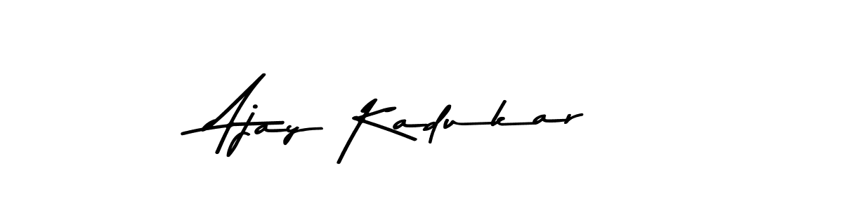 Also You can easily find your signature by using the search form. We will create Ajay Kadukar name handwritten signature images for you free of cost using Asem Kandis PERSONAL USE sign style. Ajay Kadukar signature style 9 images and pictures png