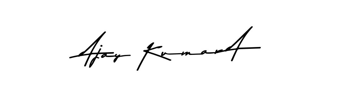 Make a beautiful signature design for name Ajay Kumar A. With this signature (Asem Kandis PERSONAL USE) style, you can create a handwritten signature for free. Ajay Kumar A signature style 9 images and pictures png