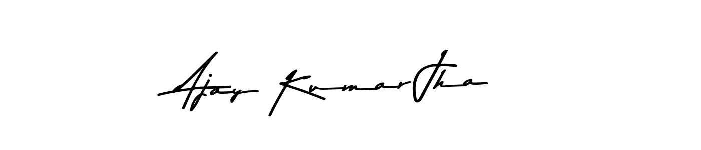 How to make Ajay Kumar Jha name signature. Use Asem Kandis PERSONAL USE style for creating short signs online. This is the latest handwritten sign. Ajay Kumar Jha signature style 9 images and pictures png