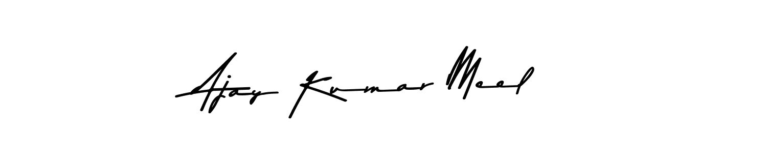 Create a beautiful signature design for name Ajay Kumar Meel. With this signature (Asem Kandis PERSONAL USE) fonts, you can make a handwritten signature for free. Ajay Kumar Meel signature style 9 images and pictures png