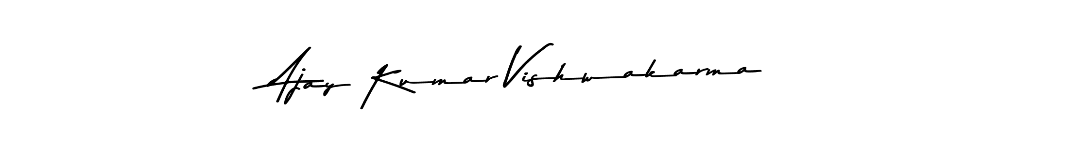 Make a beautiful signature design for name Ajay Kumar Vishwakarma. With this signature (Asem Kandis PERSONAL USE) style, you can create a handwritten signature for free. Ajay Kumar Vishwakarma signature style 9 images and pictures png