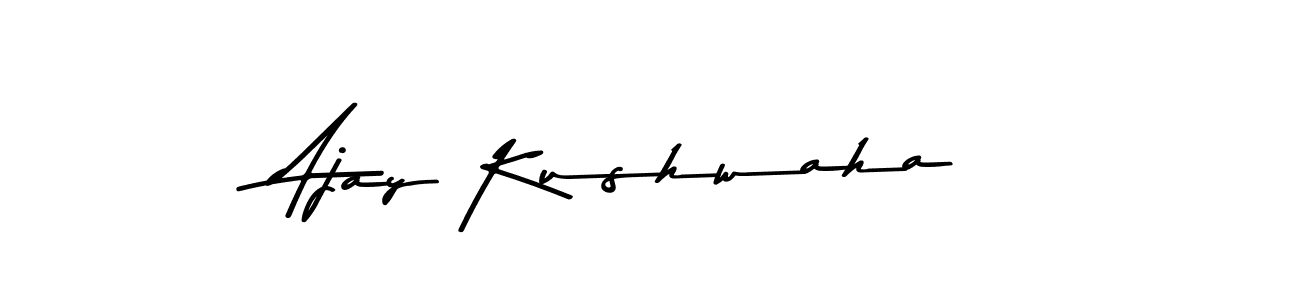 How to make Ajay Kushwaha name signature. Use Asem Kandis PERSONAL USE style for creating short signs online. This is the latest handwritten sign. Ajay Kushwaha signature style 9 images and pictures png