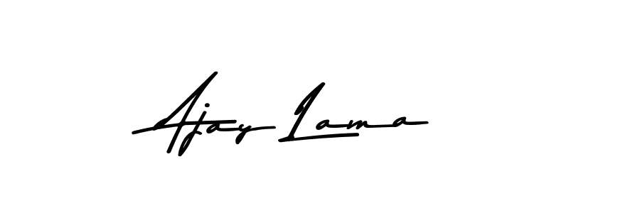 How to make Ajay Lama name signature. Use Asem Kandis PERSONAL USE style for creating short signs online. This is the latest handwritten sign. Ajay Lama signature style 9 images and pictures png