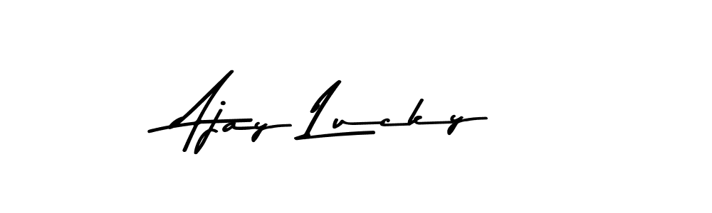 Ajay Lucky stylish signature style. Best Handwritten Sign (Asem Kandis PERSONAL USE) for my name. Handwritten Signature Collection Ideas for my name Ajay Lucky. Ajay Lucky signature style 9 images and pictures png
