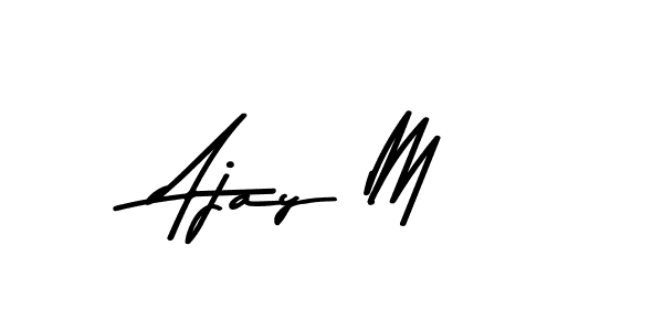 Use a signature maker to create a handwritten signature online. With this signature software, you can design (Asem Kandis PERSONAL USE) your own signature for name Ajay M. Ajay M signature style 9 images and pictures png