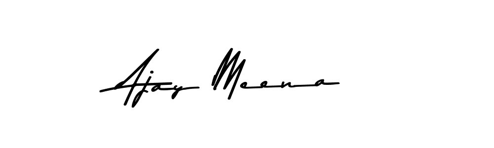 How to make Ajay Meena name signature. Use Asem Kandis PERSONAL USE style for creating short signs online. This is the latest handwritten sign. Ajay Meena signature style 9 images and pictures png