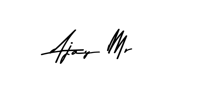 How to make Ajay Mr name signature. Use Asem Kandis PERSONAL USE style for creating short signs online. This is the latest handwritten sign. Ajay Mr signature style 9 images and pictures png