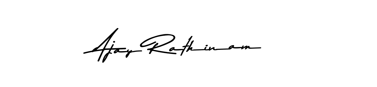 How to make Ajay Rathinam name signature. Use Asem Kandis PERSONAL USE style for creating short signs online. This is the latest handwritten sign. Ajay Rathinam signature style 9 images and pictures png