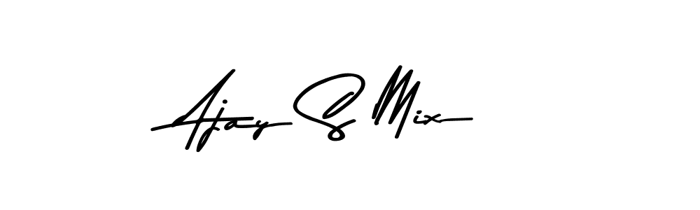 How to make Ajay S Mix name signature. Use Asem Kandis PERSONAL USE style for creating short signs online. This is the latest handwritten sign. Ajay S Mix signature style 9 images and pictures png