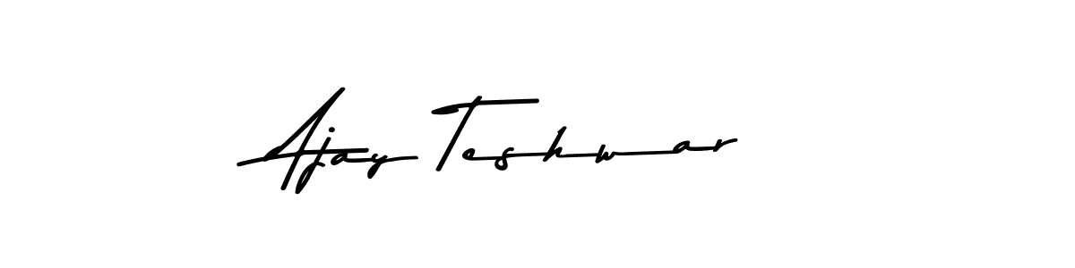 You can use this online signature creator to create a handwritten signature for the name Ajay Teshwar. This is the best online autograph maker. Ajay Teshwar signature style 9 images and pictures png