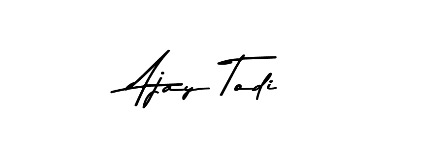 How to make Ajay Todi name signature. Use Asem Kandis PERSONAL USE style for creating short signs online. This is the latest handwritten sign. Ajay Todi signature style 9 images and pictures png