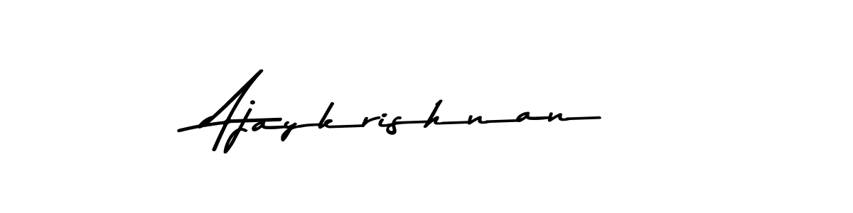 Make a beautiful signature design for name Ajaykrishnan. With this signature (Asem Kandis PERSONAL USE) style, you can create a handwritten signature for free. Ajaykrishnan signature style 9 images and pictures png
