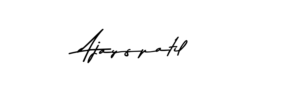 How to make Ajayspatil name signature. Use Asem Kandis PERSONAL USE style for creating short signs online. This is the latest handwritten sign. Ajayspatil signature style 9 images and pictures png