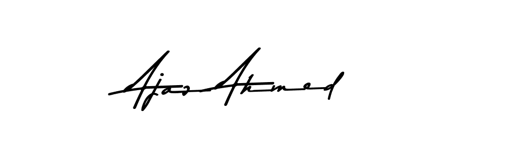 How to make Ajaz Ahmed name signature. Use Asem Kandis PERSONAL USE style for creating short signs online. This is the latest handwritten sign. Ajaz Ahmed signature style 9 images and pictures png