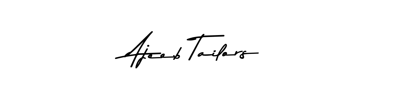 Make a beautiful signature design for name Ajeeb Tailors. Use this online signature maker to create a handwritten signature for free. Ajeeb Tailors signature style 9 images and pictures png