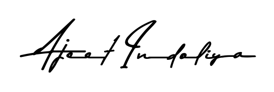 A stylish, flowing autograph style designed for name Ajeet Indoliya using Asem Kandis PERSONAL USE typography. Perfect for digital creative projects. Ajeet Indoliya signature style 9 images and pictures png