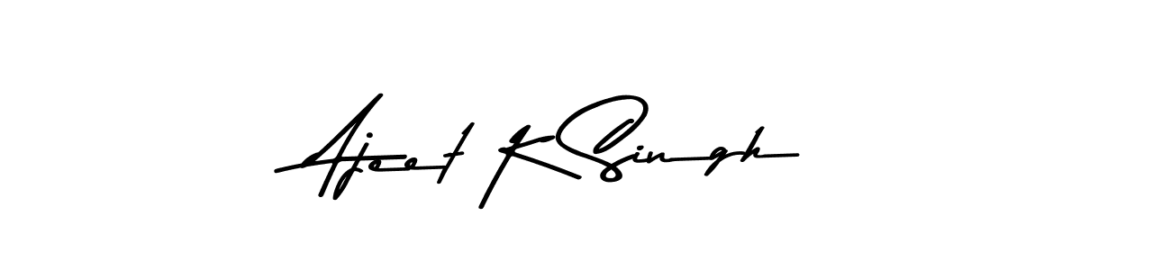 How to make Ajeet K Singh signature? Asem Kandis PERSONAL USE is a professional autograph style. Create handwritten signature for Ajeet K Singh name. Ajeet K Singh signature style 9 images and pictures png