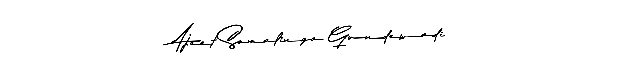 Create a beautiful signature design for name Ajeet Somalinga Gundewadi. With this signature (Asem Kandis PERSONAL USE) fonts, you can make a handwritten signature for free. Ajeet Somalinga Gundewadi signature style 9 images and pictures png