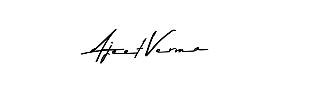Ajeet Verma stylish signature style. Best Handwritten Sign (Asem Kandis PERSONAL USE) for my name. Handwritten Signature Collection Ideas for my name Ajeet Verma. Ajeet Verma signature style 9 images and pictures png