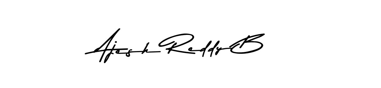 Make a beautiful signature design for name Ajesh Reddy B. With this signature (Asem Kandis PERSONAL USE) style, you can create a handwritten signature for free. Ajesh Reddy B signature style 9 images and pictures png