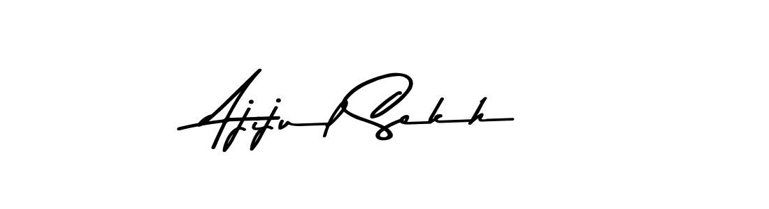 How to make Ajijul Sekh name signature. Use Asem Kandis PERSONAL USE style for creating short signs online. This is the latest handwritten sign. Ajijul Sekh signature style 9 images and pictures png