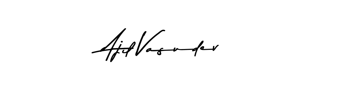 Use a signature maker to create a handwritten signature online. With this signature software, you can design (Asem Kandis PERSONAL USE) your own signature for name Ajil Vasudev. Ajil Vasudev signature style 9 images and pictures png