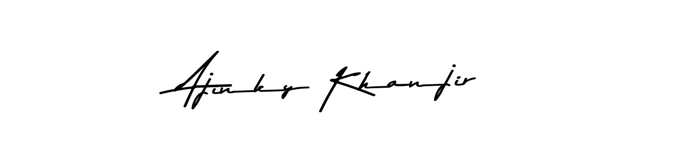 See photos of Ajinky Khanjir official signature by Spectra . Check more albums & portfolios. Read reviews & check more about Asem Kandis PERSONAL USE font. Ajinky Khanjir signature style 9 images and pictures png