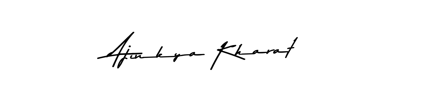 How to make Ajinkya Kharat name signature. Use Asem Kandis PERSONAL USE style for creating short signs online. This is the latest handwritten sign. Ajinkya Kharat signature style 9 images and pictures png