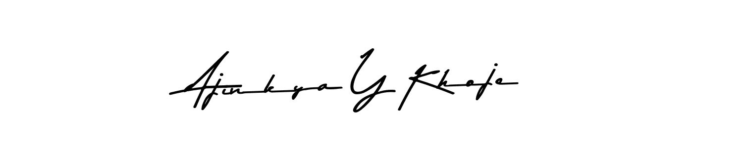 Also You can easily find your signature by using the search form. We will create Ajinkya Y Khoje name handwritten signature images for you free of cost using Asem Kandis PERSONAL USE sign style. Ajinkya Y Khoje signature style 9 images and pictures png