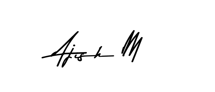 Similarly Asem Kandis PERSONAL USE is the best handwritten signature design. Signature creator online .You can use it as an online autograph creator for name Ajish M. Ajish M signature style 9 images and pictures png