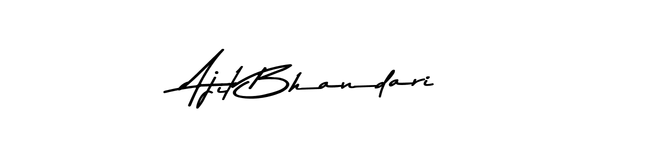 Asem Kandis PERSONAL USE is a professional signature style that is perfect for those who want to add a touch of class to their signature. It is also a great choice for those who want to make their signature more unique. Get Ajit Bhandari name to fancy signature for free. Ajit Bhandari signature style 9 images and pictures png