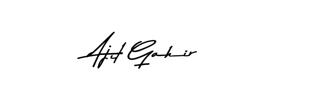 How to make Ajit Gahir name signature. Use Asem Kandis PERSONAL USE style for creating short signs online. This is the latest handwritten sign. Ajit Gahir signature style 9 images and pictures png