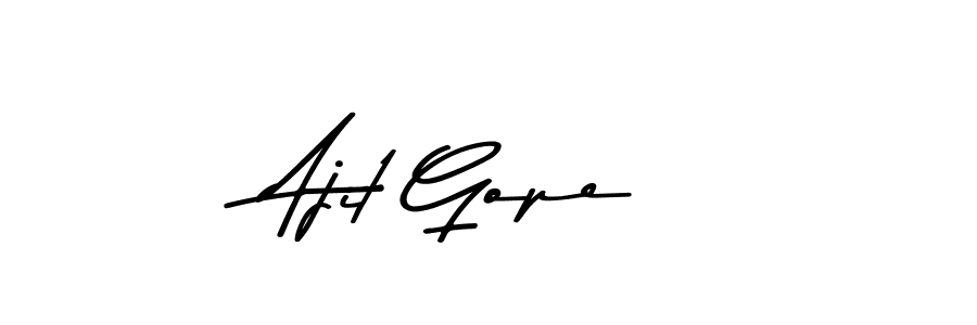 Create a beautiful signature design for name Ajit Gope. With this signature (Asem Kandis PERSONAL USE) fonts, you can make a handwritten signature for free. Ajit Gope signature style 9 images and pictures png