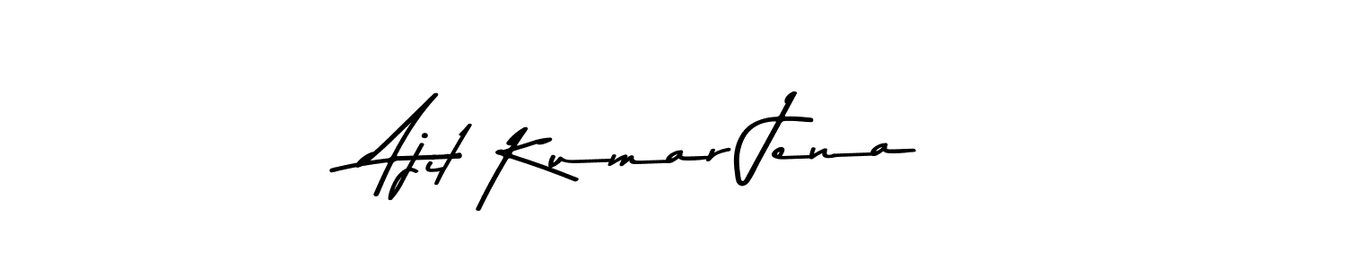 How to make Ajit Kumar Jena name signature. Use Asem Kandis PERSONAL USE style for creating short signs online. This is the latest handwritten sign. Ajit Kumar Jena signature style 9 images and pictures png