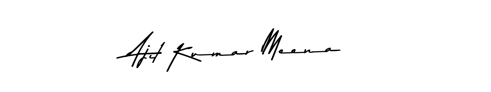 Create a beautiful signature design for name Ajit Kumar Meena. With this signature (Asem Kandis PERSONAL USE) fonts, you can make a handwritten signature for free. Ajit Kumar Meena signature style 9 images and pictures png