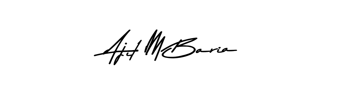 Use a signature maker to create a handwritten signature online. With this signature software, you can design (Asem Kandis PERSONAL USE) your own signature for name Ajit M Baria. Ajit M Baria signature style 9 images and pictures png