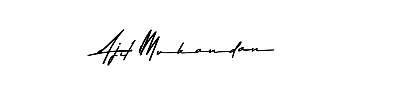 How to make Ajit Mukandan name signature. Use Asem Kandis PERSONAL USE style for creating short signs online. This is the latest handwritten sign. Ajit Mukandan signature style 9 images and pictures png