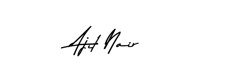 Make a beautiful signature design for name Ajit Nair. With this signature (Asem Kandis PERSONAL USE) style, you can create a handwritten signature for free. Ajit Nair signature style 9 images and pictures png