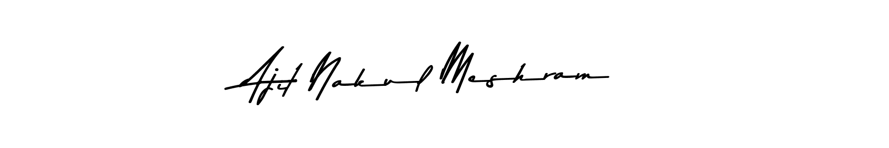 The best way (Asem Kandis PERSONAL USE) to make a short signature is to pick only two or three words in your name. The name Ajit Nakul Meshram include a total of six letters. For converting this name. Ajit Nakul Meshram signature style 9 images and pictures png