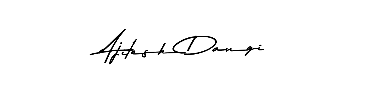 Create a beautiful signature design for name Ajitesh Dangi. With this signature (Asem Kandis PERSONAL USE) fonts, you can make a handwritten signature for free. Ajitesh Dangi signature style 9 images and pictures png