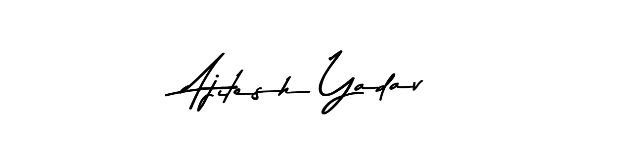Create a beautiful signature design for name Ajitesh Yadav. With this signature (Asem Kandis PERSONAL USE) fonts, you can make a handwritten signature for free. Ajitesh Yadav signature style 9 images and pictures png