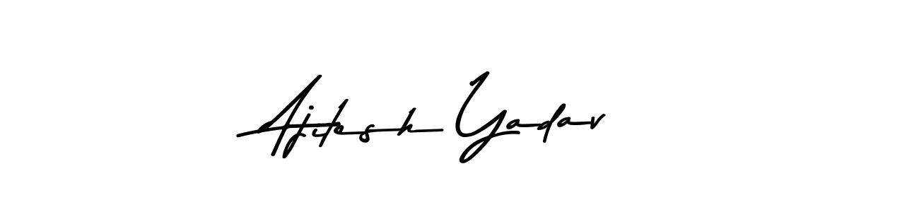 Create a beautiful signature design for name Ajitesh Yadav. With this signature (Asem Kandis PERSONAL USE) fonts, you can make a handwritten signature for free. Ajitesh Yadav signature style 9 images and pictures png