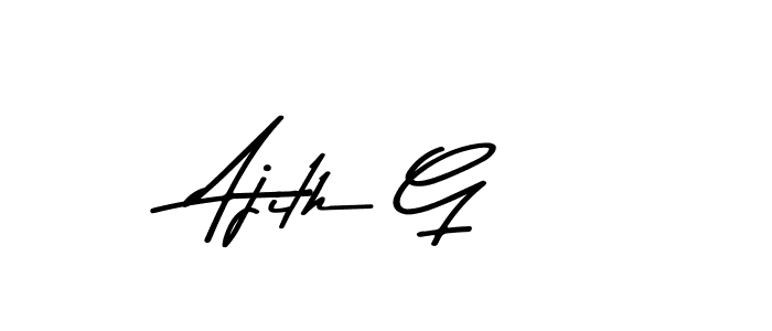 Design your own signature with our free online signature maker. With this signature software, you can create a handwritten (Asem Kandis PERSONAL USE) signature for name Ajith G. Ajith G signature style 9 images and pictures png