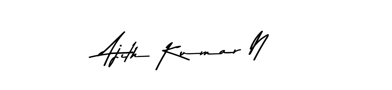 Use a signature maker to create a handwritten signature online. With this signature software, you can design (Asem Kandis PERSONAL USE) your own signature for name Ajith Kumar N. Ajith Kumar N signature style 9 images and pictures png