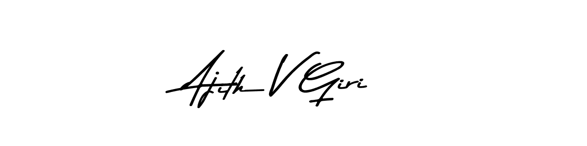 This is the best signature style for the Ajith V Giri name. Also you like these signature font (Asem Kandis PERSONAL USE). Mix name signature. Ajith V Giri signature style 9 images and pictures png