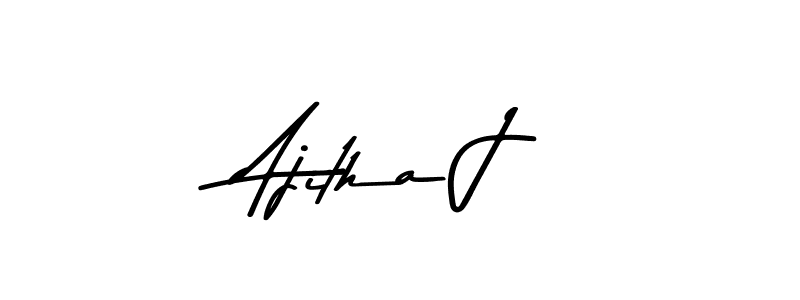 Make a beautiful signature design for name Ajitha J. With this signature (Asem Kandis PERSONAL USE) style, you can create a handwritten signature for free. Ajitha J signature style 9 images and pictures png