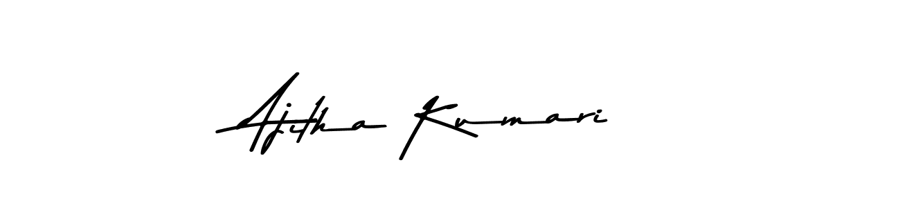 Design your own signature with our free online signature maker. With this signature software, you can create a handwritten (Asem Kandis PERSONAL USE) signature for name Ajitha Kumari. Ajitha Kumari signature style 9 images and pictures png