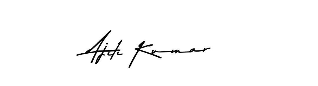 How to make Ajiti Kumar name signature. Use Asem Kandis PERSONAL USE style for creating short signs online. This is the latest handwritten sign. Ajiti Kumar signature style 9 images and pictures png