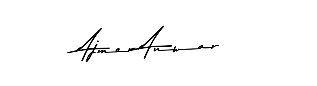 Make a beautiful signature design for name Ajmer Anwar. With this signature (Asem Kandis PERSONAL USE) style, you can create a handwritten signature for free. Ajmer Anwar signature style 9 images and pictures png