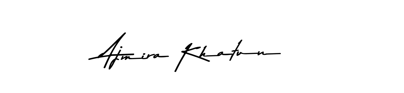 How to make Ajmira Khatun name signature. Use Asem Kandis PERSONAL USE style for creating short signs online. This is the latest handwritten sign. Ajmira Khatun signature style 9 images and pictures png